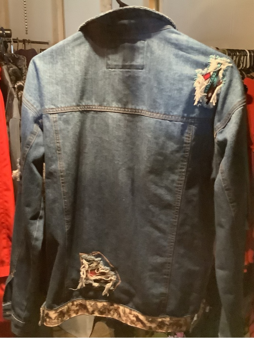 Denim Patchwork Jacket - Blue - Picture 5 of 5